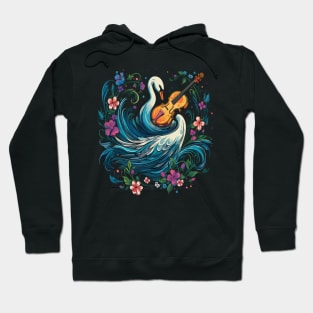 Swan Playing Violin Hoodie